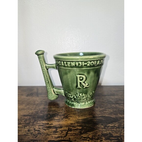 Vintage Schering Medicine Drug Store Ceramic Mug Pharmacy Rx Ad Display - Picture 3 of 10